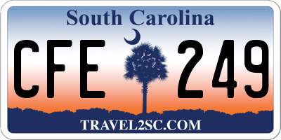 SC license plate CFE249
