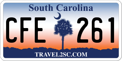 SC license plate CFE261