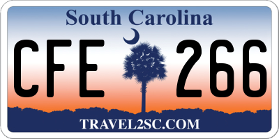 SC license plate CFE266