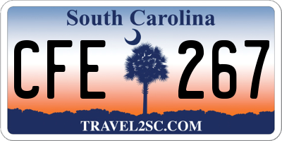 SC license plate CFE267
