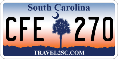 SC license plate CFE270