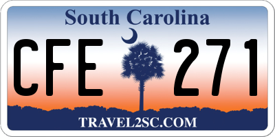SC license plate CFE271