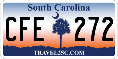 SC license plate CFE272