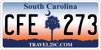 SC license plate CFE273