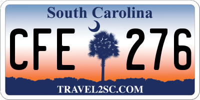 SC license plate CFE276