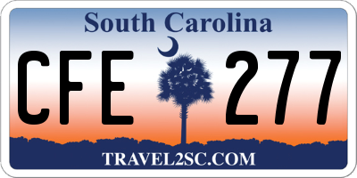 SC license plate CFE277