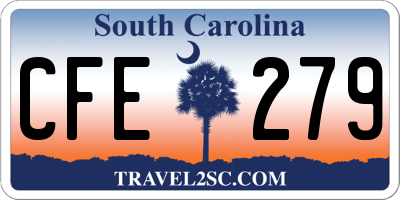 SC license plate CFE279