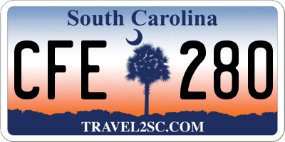 SC license plate CFE280