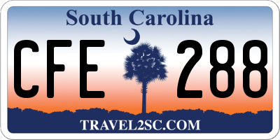 SC license plate CFE288