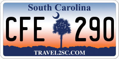 SC license plate CFE290