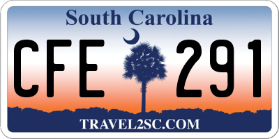 SC license plate CFE291