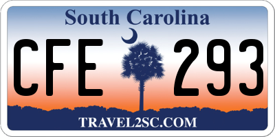 SC license plate CFE293