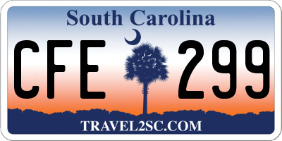 SC license plate CFE299