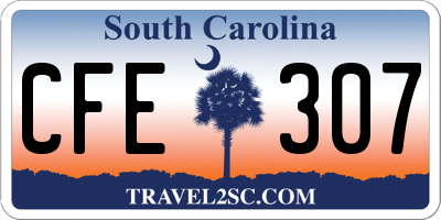 SC license plate CFE307