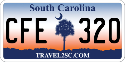 SC license plate CFE320
