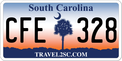 SC license plate CFE328