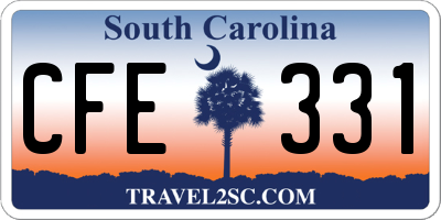 SC license plate CFE331