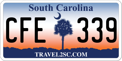 SC license plate CFE339