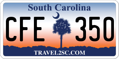 SC license plate CFE350