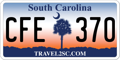 SC license plate CFE370