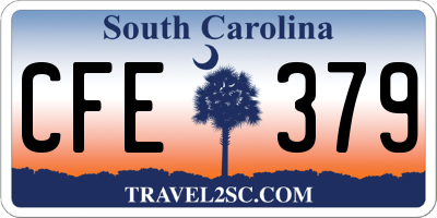 SC license plate CFE379