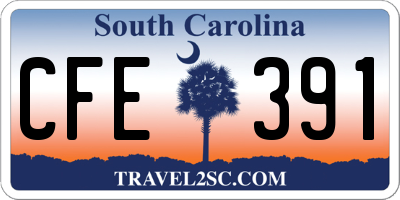 SC license plate CFE391