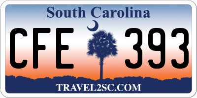 SC license plate CFE393