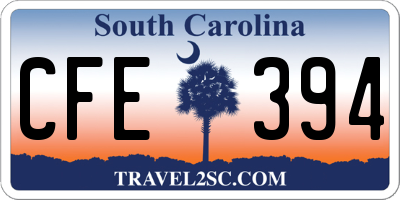 SC license plate CFE394