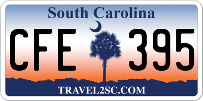 SC license plate CFE395