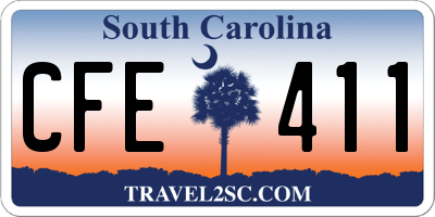SC license plate CFE411