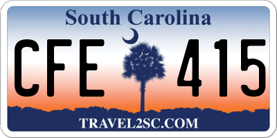 SC license plate CFE415