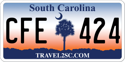SC license plate CFE424