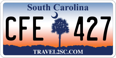 SC license plate CFE427
