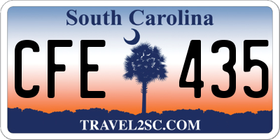 SC license plate CFE435