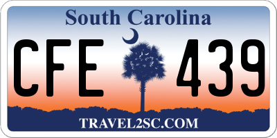 SC license plate CFE439