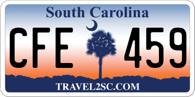 SC license plate CFE459
