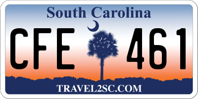 SC license plate CFE461