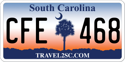 SC license plate CFE468