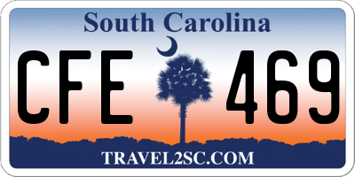 SC license plate CFE469