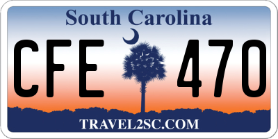 SC license plate CFE470