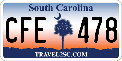 SC license plate CFE478