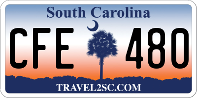 SC license plate CFE480