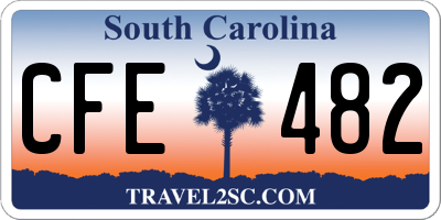 SC license plate CFE482