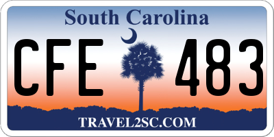 SC license plate CFE483