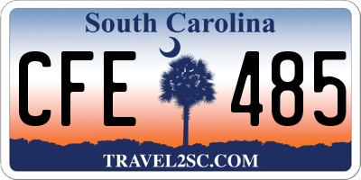 SC license plate CFE485