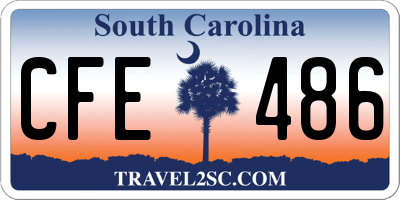 SC license plate CFE486