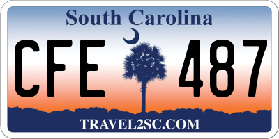 SC license plate CFE487