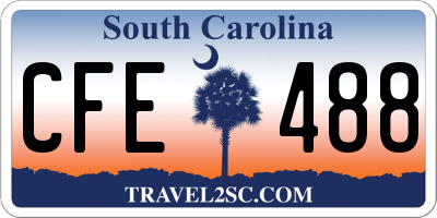 SC license plate CFE488
