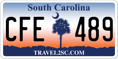 SC license plate CFE489