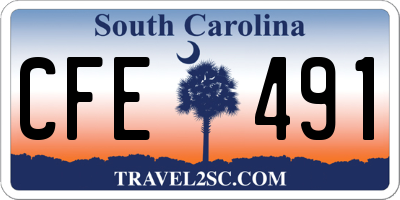 SC license plate CFE491
